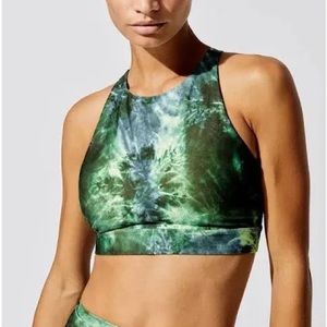Carbon 38 Green/Blue tie dye sports bra